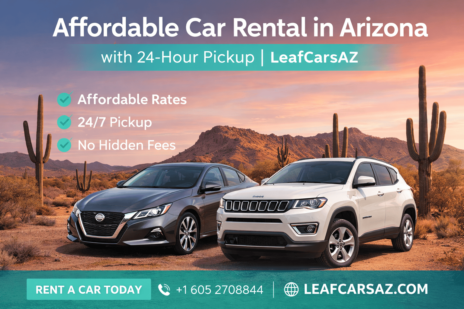 Affordable Car Rental in Arizona with 24-Hour Pickup | LeafCarsAZ